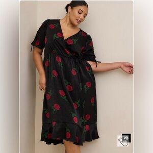 Torrid Brushed Charmeuse Wrap Dress